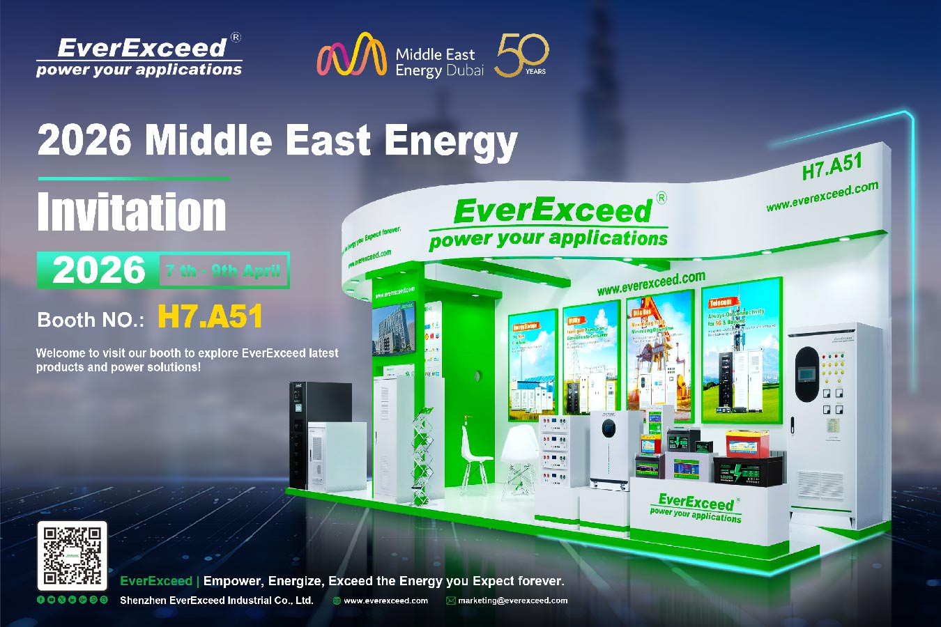 Rejoignez EverExceed au salon Middle East Energy 2026 – Une énergie fiable pour les industries énergétiques critiques