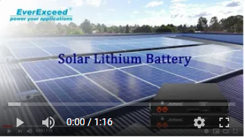 Batterie au lithium solaire EverExceed pour le stockage d'énergie